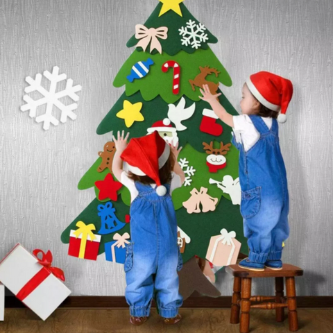Filz Weihnachtsbaum für Kinder - Kreativ und Wiederverwendbar