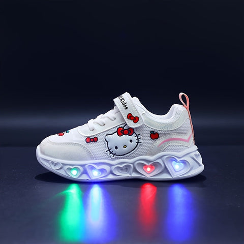 Leuchtende Hello Kitty Sneakers – Atmungsaktive und Gepolsterte Lustige Schuhe