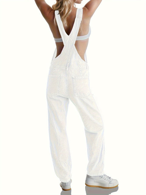 Trendiger Denim Damen Jumpsuit – Lässig und Stilvoll für Frühling, Sommer und Herbst