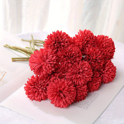 Set aus 5 Kunst-Chrysanthemen – Realistische Blumenarrangements für Hochzeiten und Wohnkultur