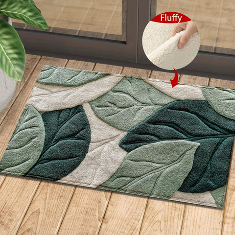 Blätter Badmatte – Absorbierend, Plüsch und Komfortabel für das Badezimmer