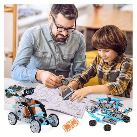 Solar Robo Builder - 12-in-1 Bildungsbau-Spielzeug mit Solarenergie