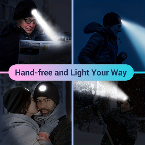 Unisex Beanie mit LED Licht – Praktische Beleuchtung für Abendspaziergänge