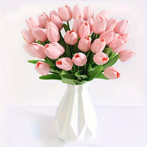 Set von 15 Realistischen Kunst-Tulpen – Perfekt für Hochzeiten, Feiern und Wohnungsdekoration