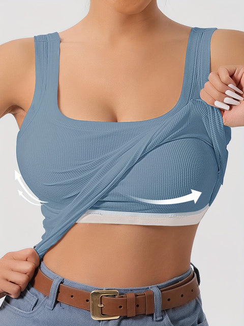 Slim Fit Sommer Top mit Verstellbarem Schnitt – Komfort und Stil in Einem