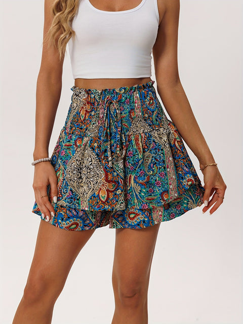 Urlaubs Damen Shorts Blumenmuster – Bequem und Weiblich
