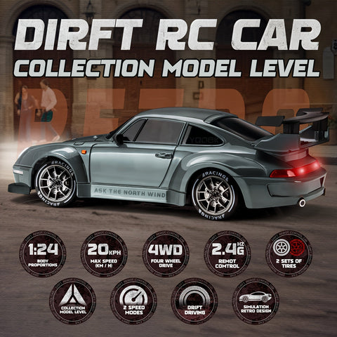 Ultimate Drift Racer 1:24 - RC Auto mit Beleuchteten Rädern