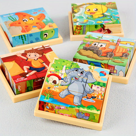 Bunte Blockpuzzle Abenteuer - Pädagogisches Spielzeug für Kinder