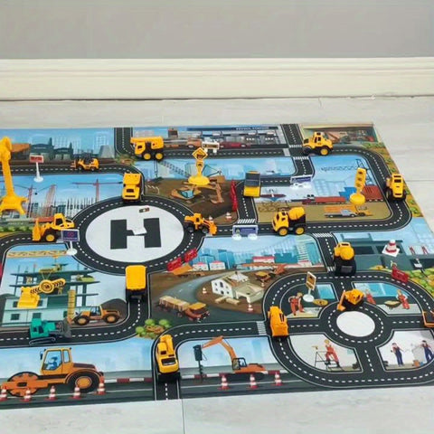 Bauabenteuer Spielteppich – Entdecke die Welt von Verkehr und Konstruktion