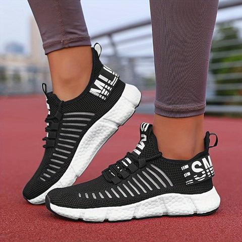 Atmungsaktive Strick-Plattform-Sneaker für Damen – Bequem und Trendy