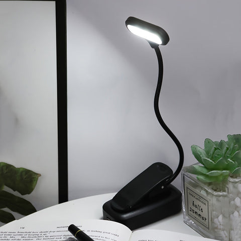 Flexible Cliplampe - Tragbare Leselampe mit Verstellbarem Hals für Zuhause oder Unterwegs