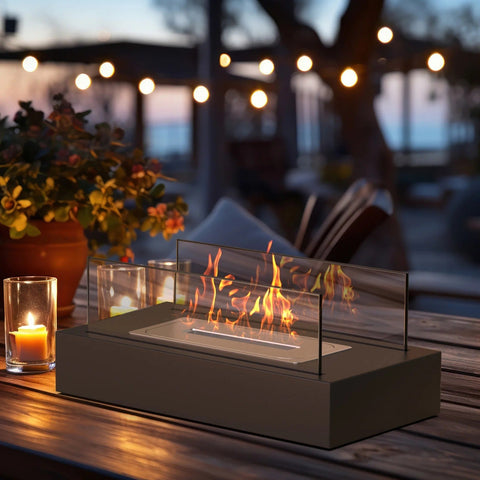 Serene Flame Luxe Feuerstelle – Schaffe Magische Abende mit Feuer und Stil