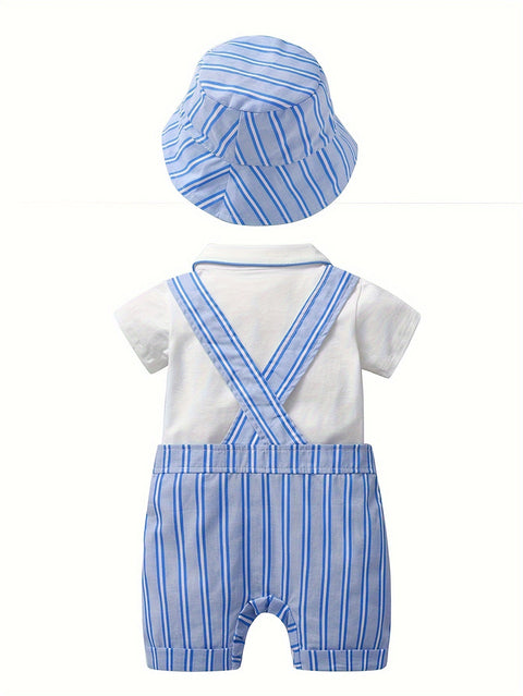 Trendiger Gestreifter Baby Jumpsuit Set – Perfekt für Sommerabenteuer für Babys
