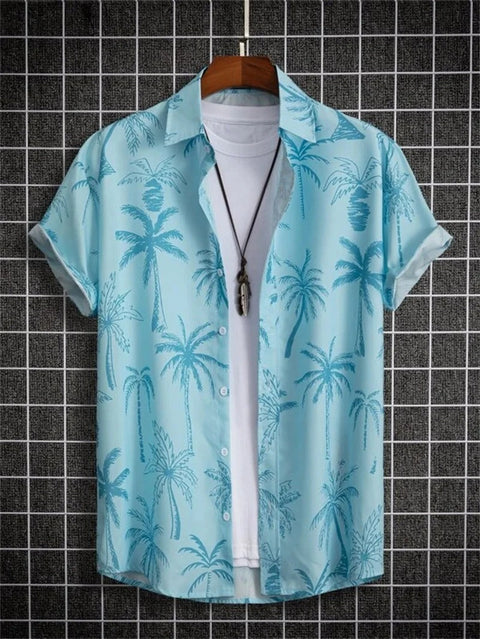 TropicWave Palmprint Hemd – Lässig und Stilvoll für Herren