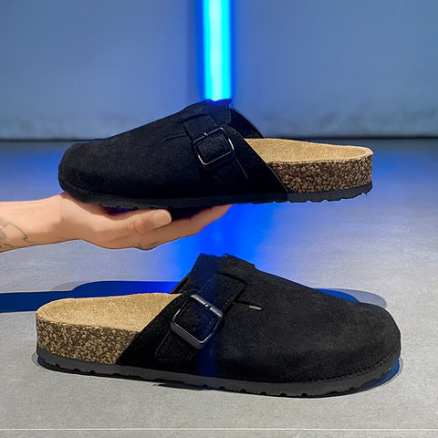Unisex Slip-On Kunstsuede Muiltjes – Leicht und Komfortabel mit Korksohle