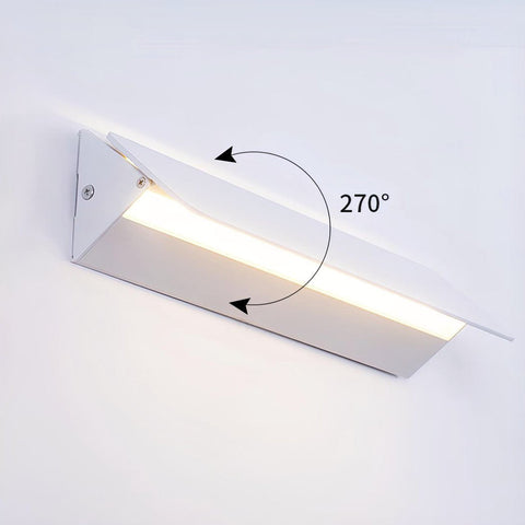 FlexiGlow Moderne Weiße Wandlampe – Verstellbarer Klappmechanismus für Perfekte Lichtverteilung