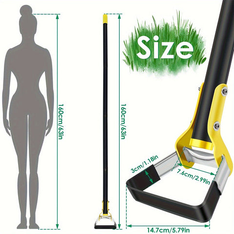 Edelstahl Ergonomisches Gartenwerkzeug mit Dreieckigem Kopf – Für Unkraut und Boden