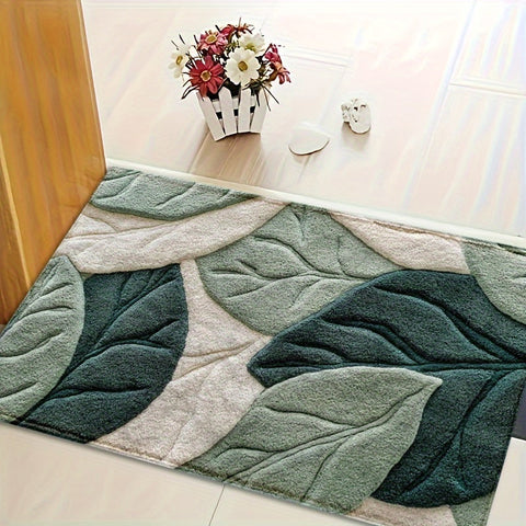 Blätter Badmatte – Absorbierend, Plüsch und Komfortabel für das Badezimmer