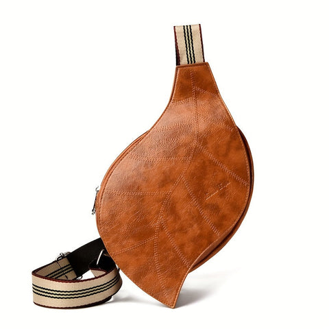 Vintage Kunstleder Crossbody Tasche – Verstellbarer Riemen mit Schnappverschluss