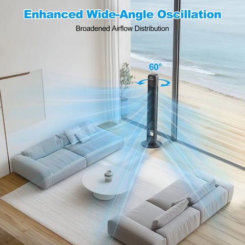 Bladloser Turmventilator – Stilvoll und Einstellbar