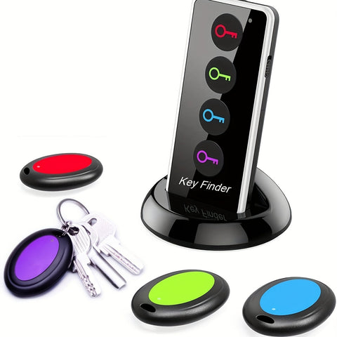 Schlüsselfinder mit 4 Empfängern – LED Taschenlampe & Tragbares Design