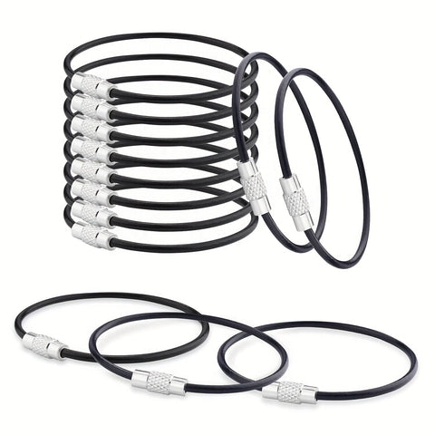 Stahl Kabel Schlüsselanhänger Set – Robuste Schlüsselanhänger für Reisen und Outdoor-Aktivitäten