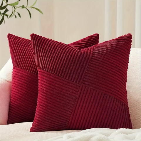 2-teiliges Bohemian Stil Corduroy Kissenbezüge – Weich und Stilvoll für Sofa und Bett