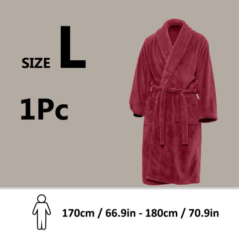 Luxe Unisex Coral Fleece Bademantel – Ultraweich und Warm für Deinen Komfort