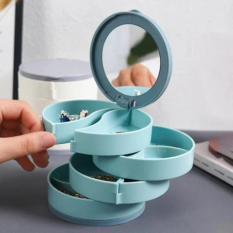 Drehbare Schmuck Aufbewahrungsbox (4 Schichten)