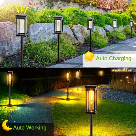 Set von 4 Solar-Gartenleuchten – Nachhaltig und Hellig für Gärten und Wege