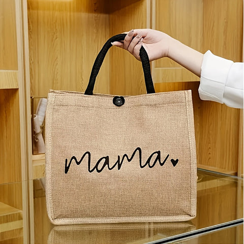 Stilvolle Jute Tasche mit Mama Druck – Nachhaltig und Praktisch für den Muttertag