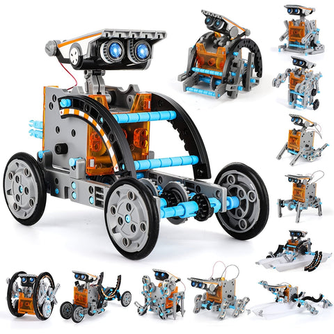 Solar Robo Builder - 12-in-1 Bildungsbau-Spielzeug mit Solarenergie