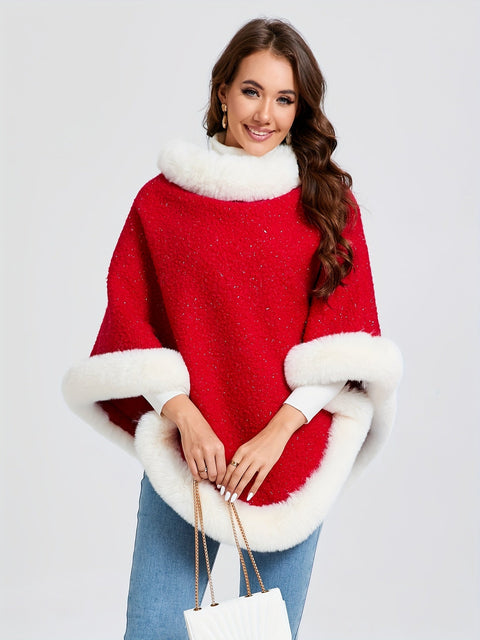 Liselotte Fluffy Poncho - Wärme und Komfort für kalte Tage
