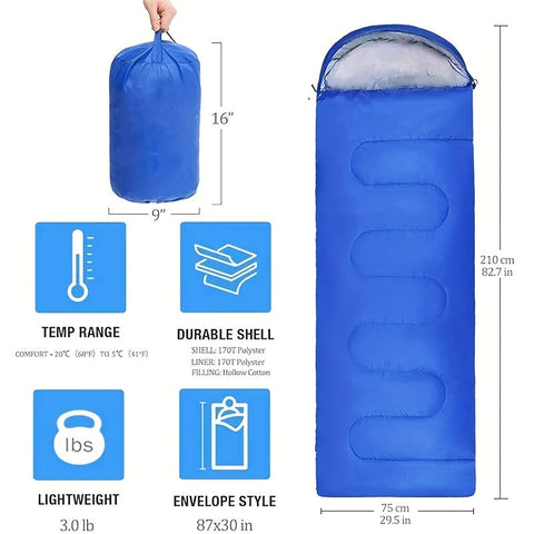 Warme Schlafsack mit Kapuze – Perfekt für Camping und winterliche Abenteuer