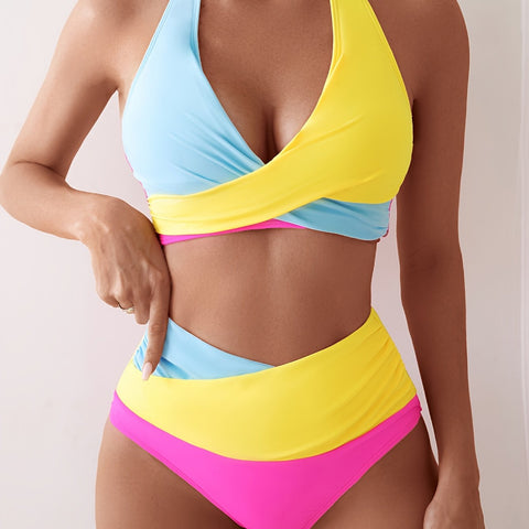 Damen Badeanzug mit Blockdesign – Komfortabel und Trendy