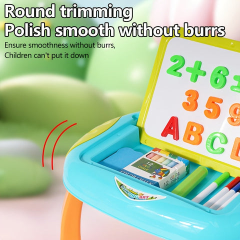Bildungs- Zeichenbrett für Kinder – Doppelseitig mit Magnetischen Zahlen und Buchstaben für kreatives Lernen