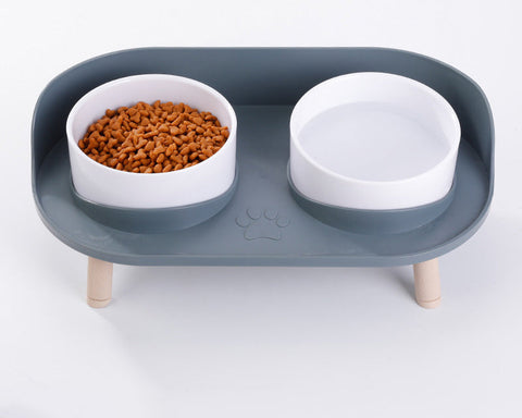 Erhöhte Doppelte Futterschüssel für Haustiere – Komfortables und Gesundes Essen für Katzen und Hunde
