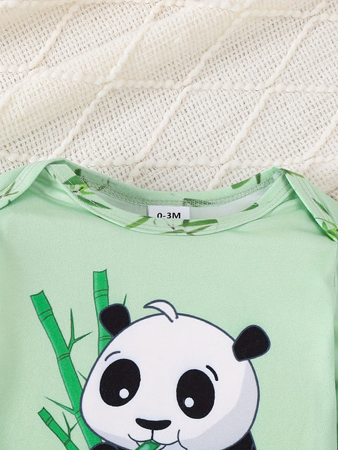 Süßes Baby Panda Set – Overall, Hose und Mütze für Abenteuer im Freien