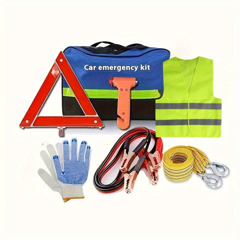 Auto Notfallkit – Warndreieck, Sicherheitsweste, Kabel und mehr
