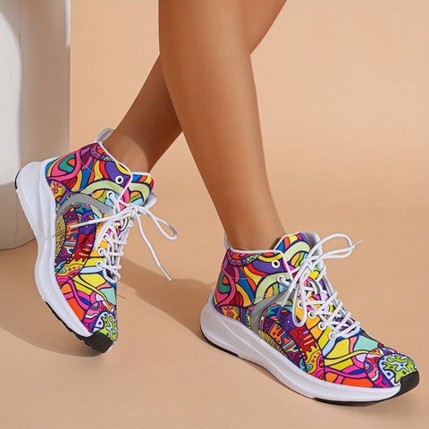 Damen Bunte Sneakers – Rutschfeste Ganzjahresschuhe