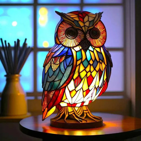 Vibrante Glas-in-Glas Tierlampen – Künstlerische Tischdekoration