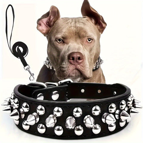 Verstellbarer Stachelhalsband für Hunde - Stark und Sicher für Große Hunde