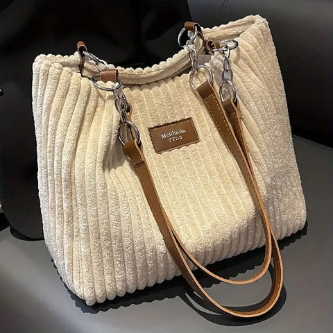 Amelia Stilvolle Corduroy Schultertasche - Luxus und Praktisch für Jeden Tag