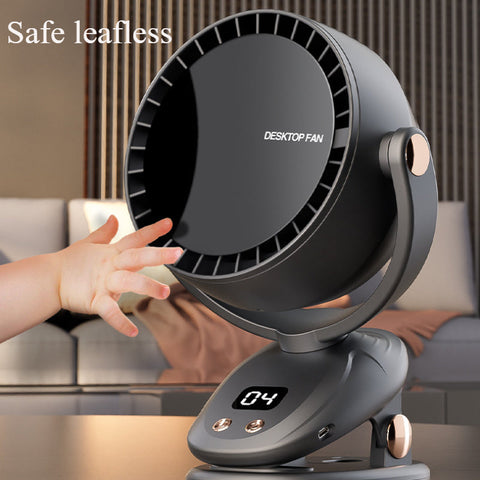 Tragbarer bladloser Ventilator mit digitalem Display – Leise und aufladbare Kühlung für drinnen und draußen