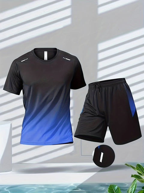 Dynamisches Sport T-Shirt und Shorts Set – Atmungsaktiv und Komfortabel für Aktive Tage