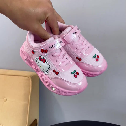 Leuchtende Hello Kitty Sneakers – Atmungsaktive und Gepolsterte Lustige Schuhe