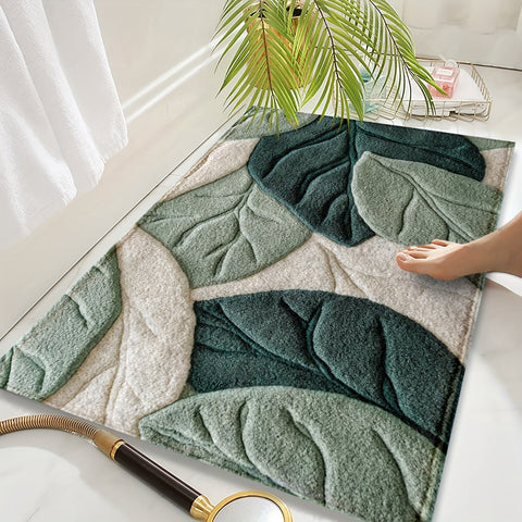 Blätter Badmatte – Absorbierend, Plüsch und Komfortabel für das Badezimmer