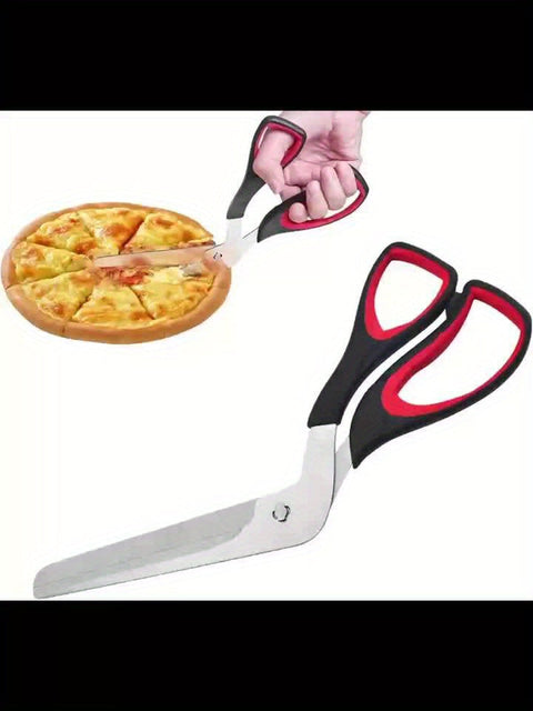 Multifunktionale Edelstahl-Pizzaschere mit Komfortgriff – Einfaches Schneiden von Pizza und mehr