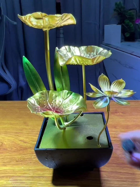 Serene Lotus Innenbrunnen – Beruhigend und Atmosphärisch