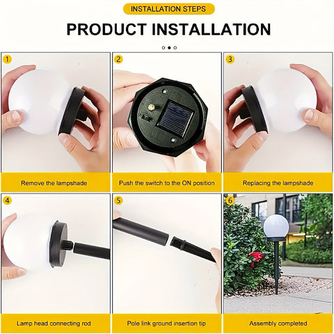 Solar LED Gartenlampen – Sphärische Beleuchtung für Wege und Gärten